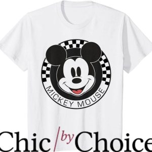 Checker Board T-Shirt Mickey Mouse Checkerboard Circle Shirt