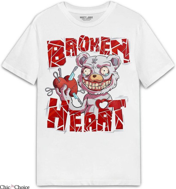 Cherry 11s T-Shirt Broken Bear Heart T-Shirt Trending