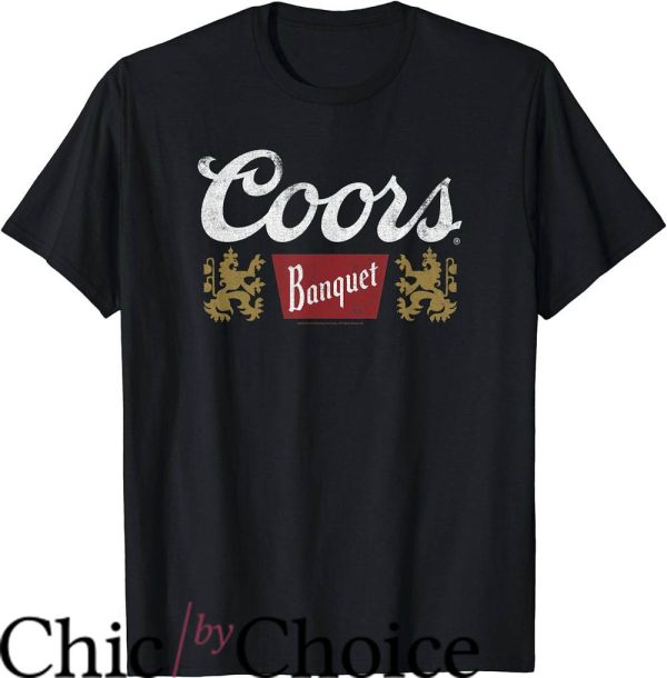 Coors Banquet T-Shirt Classic Banquet Beer Centered Logo