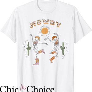 Cowboy Pillows T-Shirt Retro Desert Skeleton Dancing Shirt