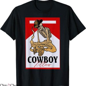 Cowboy Pillows T-Shirt Skeleton Retro Vintage Shirt Trending