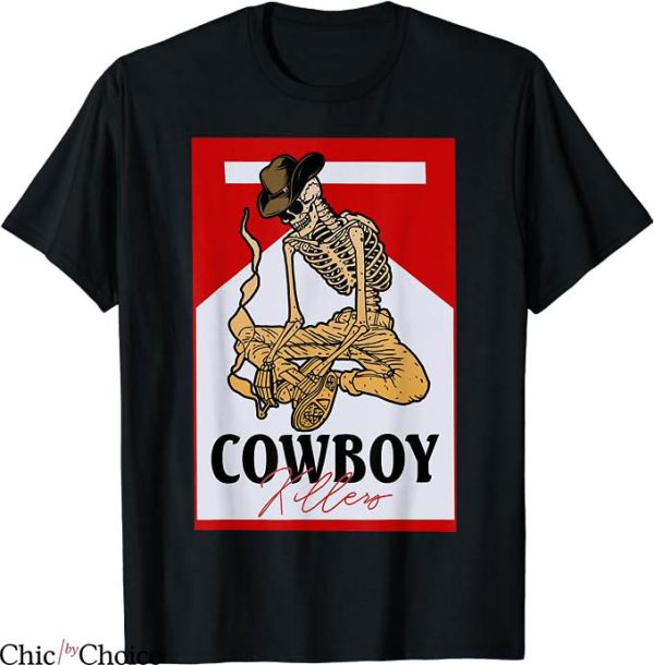 Cowboy Pillows T-Shirt Skeleton Retro Vintage Shirt Trending