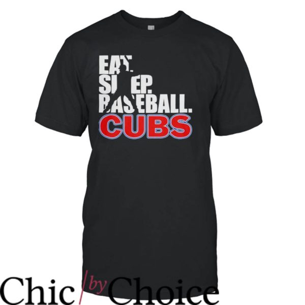 Cubs Vintage T-Shirt Eat Sleep Baseball Cubs 2023