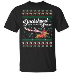 Dachshund through the Snow Christmas sweatshirt