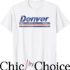 Denver Broncos Vintage T-Shirt Weathered Stripe T-Shirt NBA