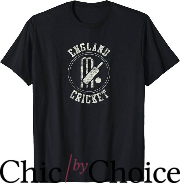England Cricket T-Shirt Vintage England Cricket Logo T-Shirt