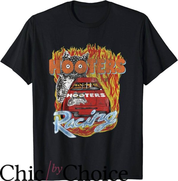 Femboy Hooters T-Shirt Hooters Racing Flames