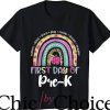 First Day Of Pre K T-Shirt Back To School Rainbow Birthday