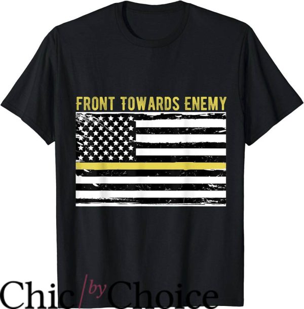 Front Toward Enemy T-Shirt American Flag