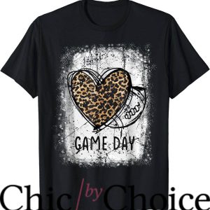 Game Day T-Shirt Game Day With Leopard Heart Shirt Trending