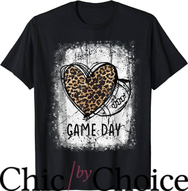 Game Day T-Shirt Game Day With Leopard Heart Shirt Trending