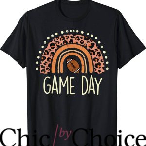 Game Day T-Shirt Leopard Rainbow American Football Trending