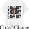 Game Day T-Shirt Vintage Game Day Football Lightning Funny