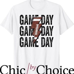 Game Day T-Shirt Vintage Game Day Football Lightning Funny