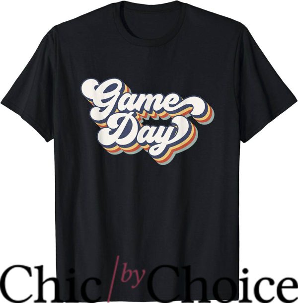 Game Day T-Shirt Vintage Game Day Vibes Retro Football Shirt