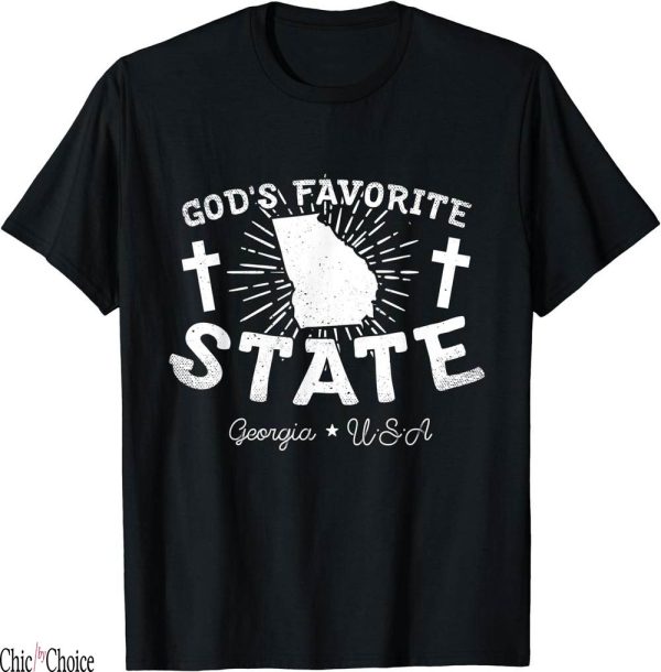 Gods Favorite T-Shirt Georgia Favorite State Cool USA Gift