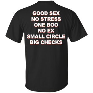 Good Sex No Stress One Boo No Ex Small Circle Big Checks shirt