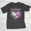 Grandpa Funny Gift Apparel  Grandma Grandpa Women Purple Men Grandson T-Shirt
