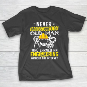 Grandpa Funny Gift Apparel  Mens Funny Retired Engineer Grandpa With Eng T-Shirt