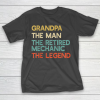 Grandpa Funny Gift Apparel  Mens Grandpa The Man The Retired Mechanic T-Shirt