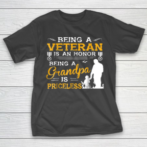 Grandpa Funny Gift Apparel  Mens Veteran Grandpa Gift For Grandfather T-Shirt