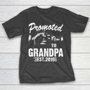 Grandpa Funny Gift Apparel  Promoted To Grandpa Est 2019 First Time New T-Shirt