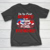 Grandpa Funny Gift Apparel  Proud Grandpa Of An Awesome Firefighter T-Shirt