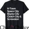 H Town T-Shirt Space City Bayou City Clutch City Trending
