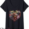 Heart Shaped T-Shirt Marvel Avengers Heroes