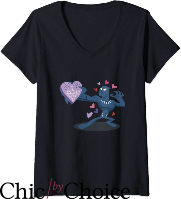 Heart Shaped T-Shirt Marvel Black Panther I Heart