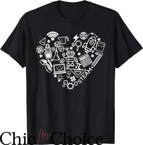 Heart Shaped T-Shirt STEAM Heart Shape