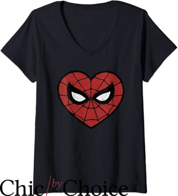 Heart Shaped T-Shirt Spider-Man Heart Shaped Mask