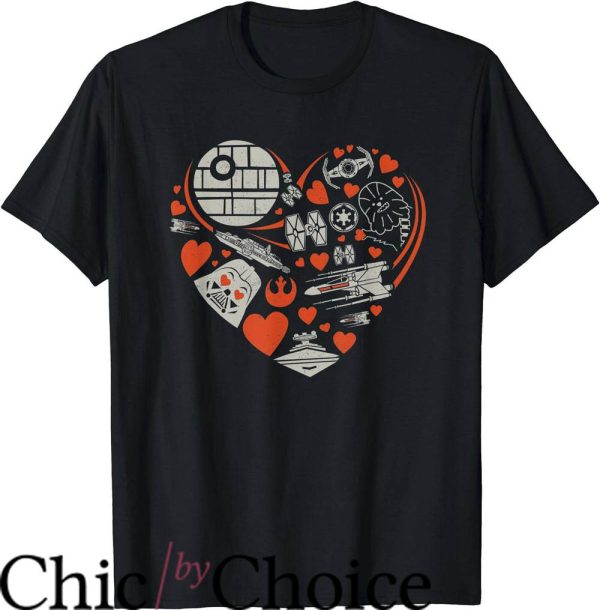 Heart Shaped T-Shirt Star Wars Heart Galaxy