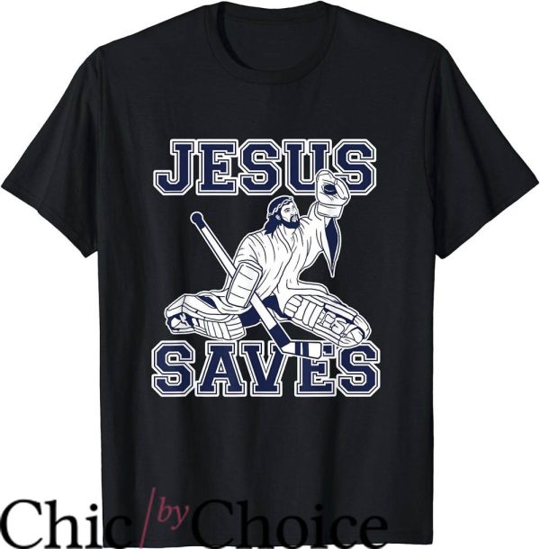 Jesus Saves I Spend T-Shirt Funny Hockey