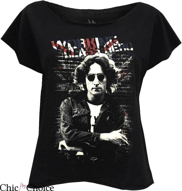 John Lennon T-Shirt Class Hero Dolman New York T-Shirt