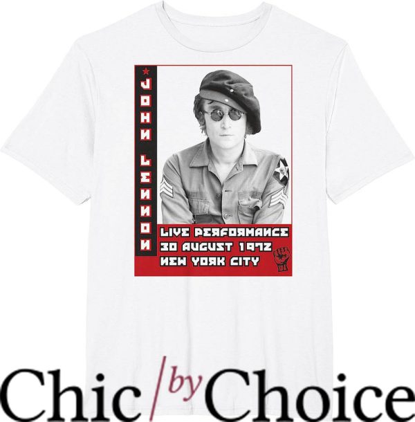 John Lennon T-Shirt Live Performance 1972 T-Shirt Music