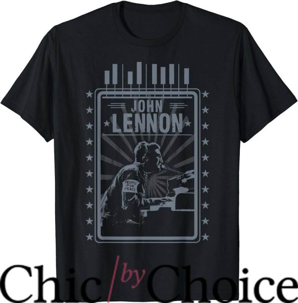 John Lennon T-Shirt Playing Piano With The Passion Tee Music