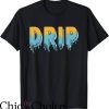 Jordan 5 Aqua T-Shirt Drip Dripping Blue Yellow Matching Tee