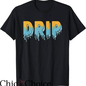Jordan 5 Aqua T-Shirt Drip Dripping Blue Yellow Matching Tee