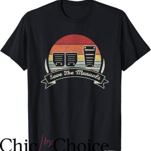 Land Rover T-Shirt Retro Save The Manuals Stick