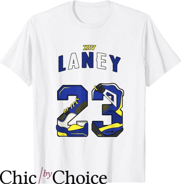 Laney 14s T-Shirt Number 23 Dirty Blue Laney Tee Trending