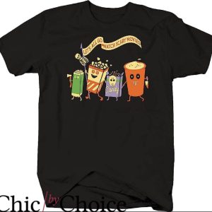 Let’s Watch Scary Movies T-Shirt Bold Imprints Shirt Movie