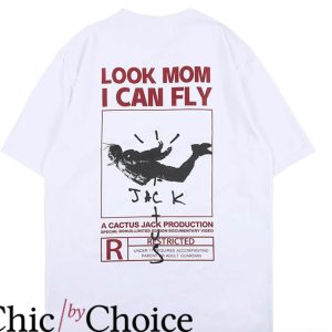 Look Mom I Can Fly T-Shirt Cactus Jack Tee Shirt Movie