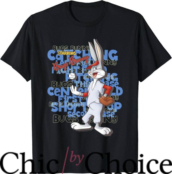 Looney Tunes Gangster T-Shirt Bugs Bunny Baseball T-Shirt