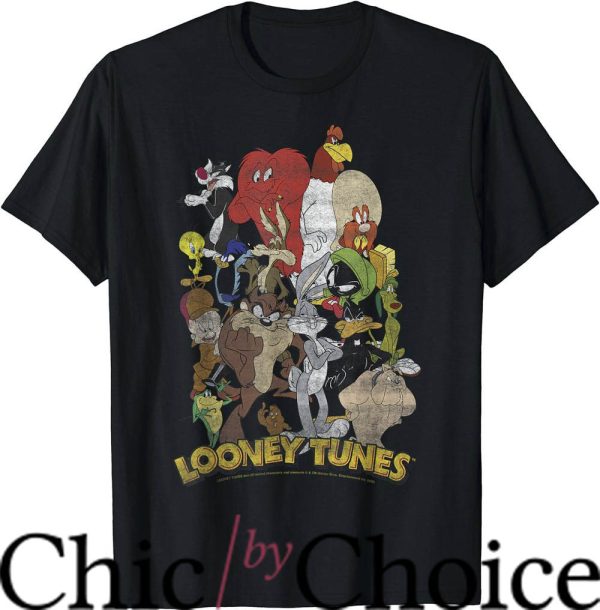 Looney Tunes Gangster T-Shirt Funny Character Group T-shirt