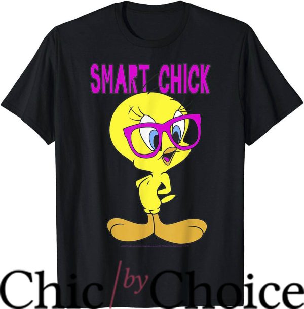 Looney Tunes Gangster T-Shirt Tweety Bird Smart Chick Movie
