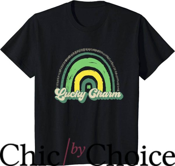 Lucky Charms T-Shirt Rainbow Four Leaf Clover Good Luck