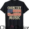 Luke Combs T-Shirt Retro Vintage Guitar American Flag Music