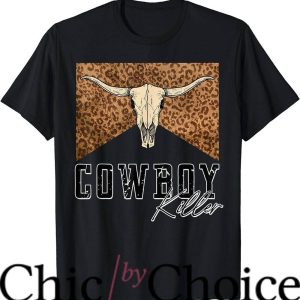 Marlboro Cowboy T-Shirt Leopard Cow Bull Skull Cowboy Shirt