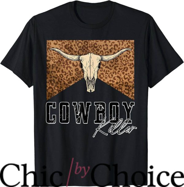 Marlboro Cowboy T-Shirt Leopard Cow Bull Skull Cowboy Shirt